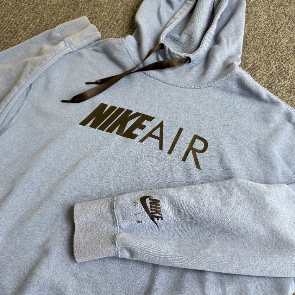 Nike Air Oversized Blue Hoodie Sweater Womens M Casual Streetwear Back to School
